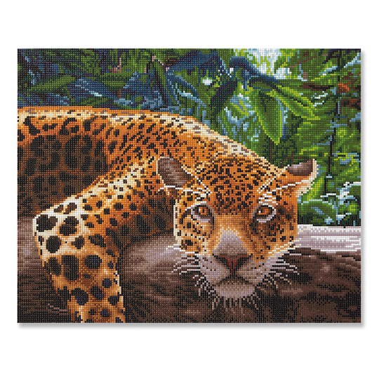 slide 1 of 6, Jaguar Diamond Art Kit By Make Market, 16 in x 20 in