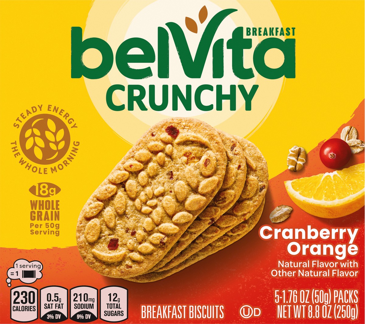 slide 9 of 9, belVita Cranberry Orange Breakfast Biscuits, 5 ct