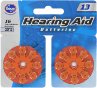 slide 1 of 1, Kroger Hearing Aid Batteries - Size 13, 16 ct