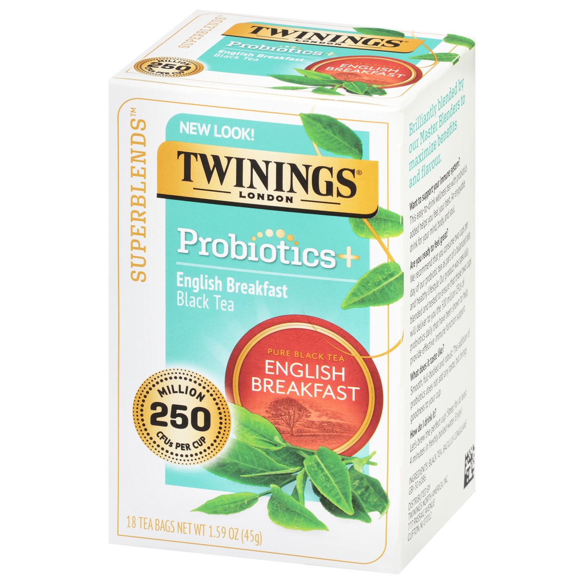 slide 3 of 9, Twinings Black Tea, Probiotics+, English Breakfast - 18 ct, 18 ct