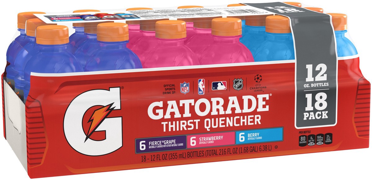 slide 7 of 8, Gatorade Thirst Quencher , Variety, 18 ct; 12 fl oz