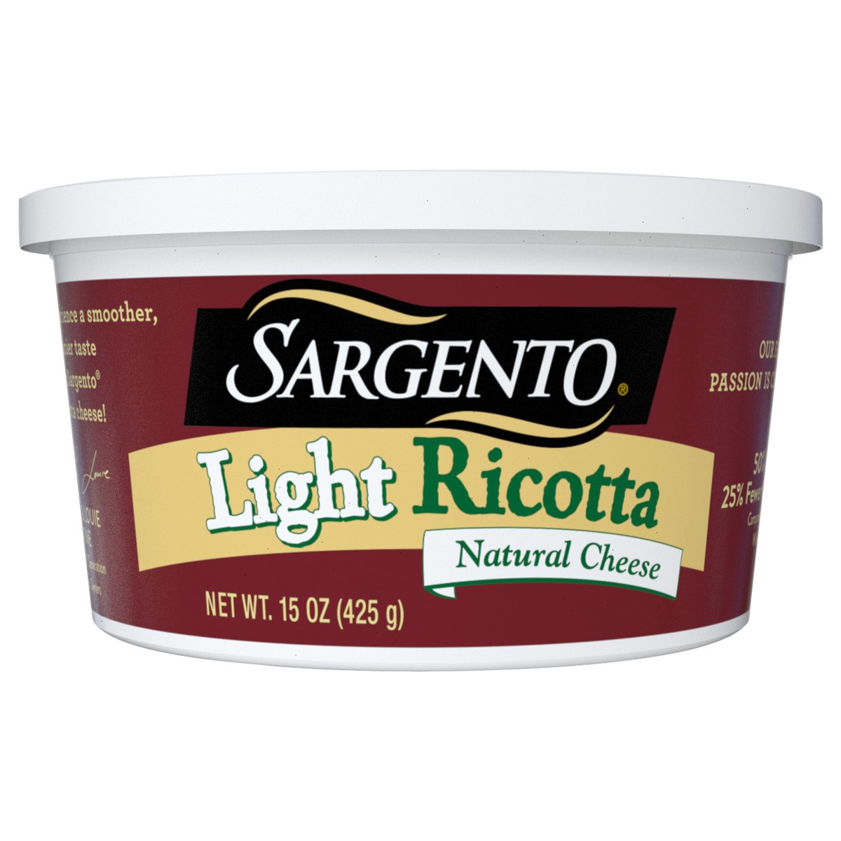 slide 1 of 4, Sargento Light Ricotta Natural Cheese, 15 oz., 15 oz