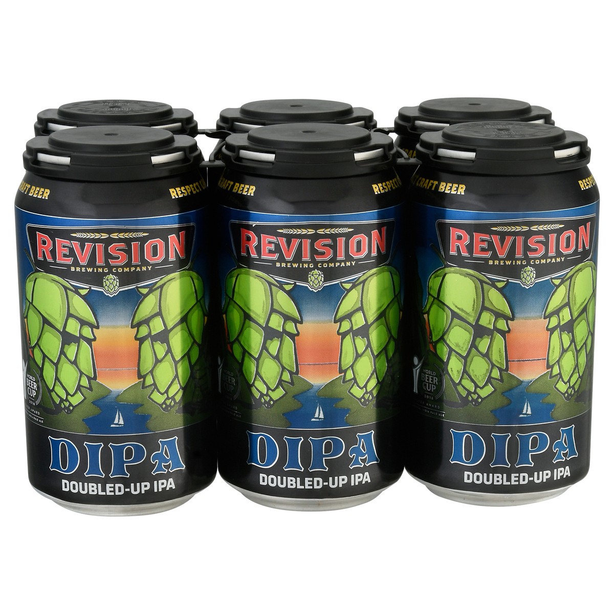 slide 2 of 11, Revision DIPA Doubled-Up IPA 6-12 fl oz Cans, 6 ct