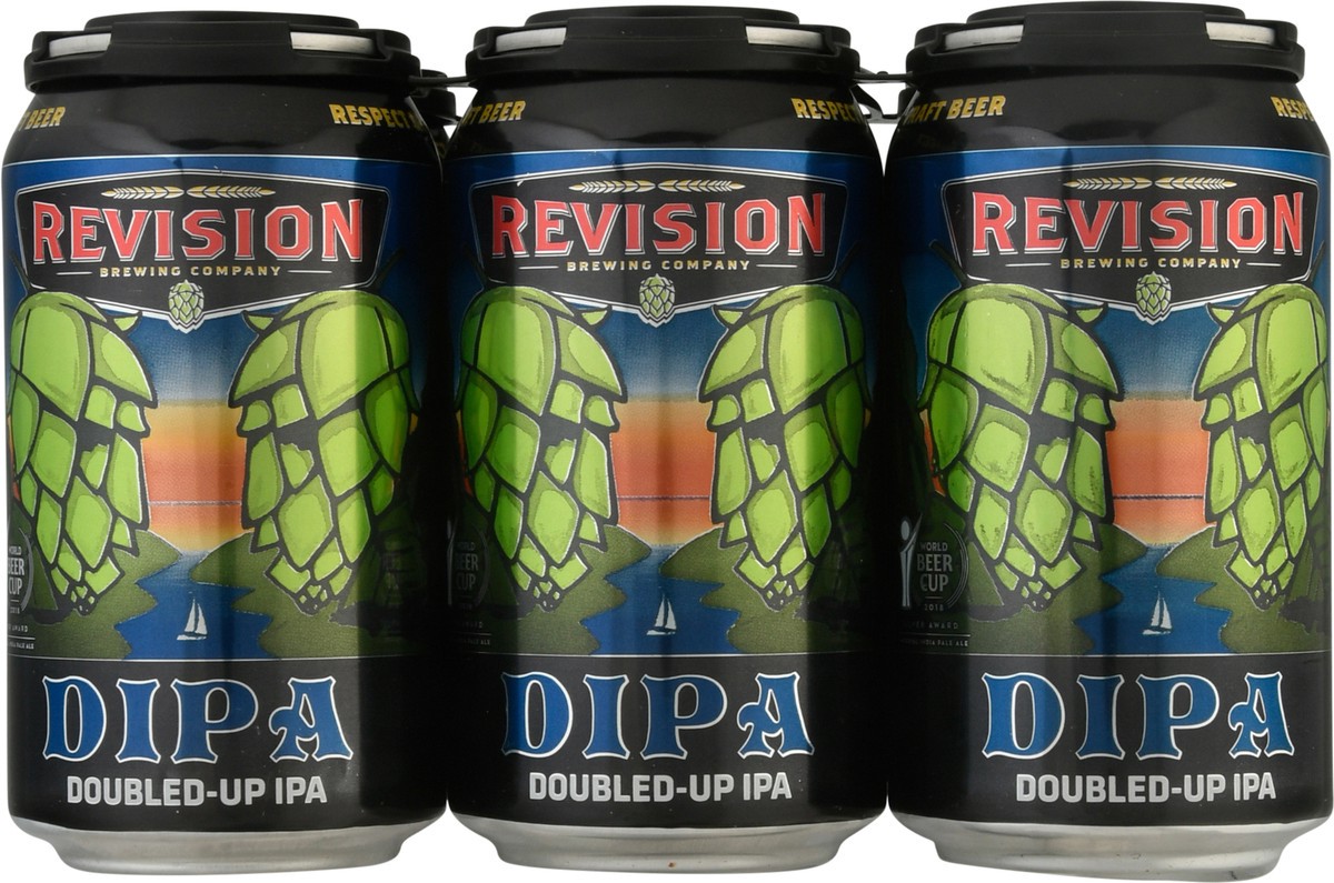 slide 6 of 11, Revision DIPA Doubled-Up IPA 6-12 fl oz Cans, 6 ct
