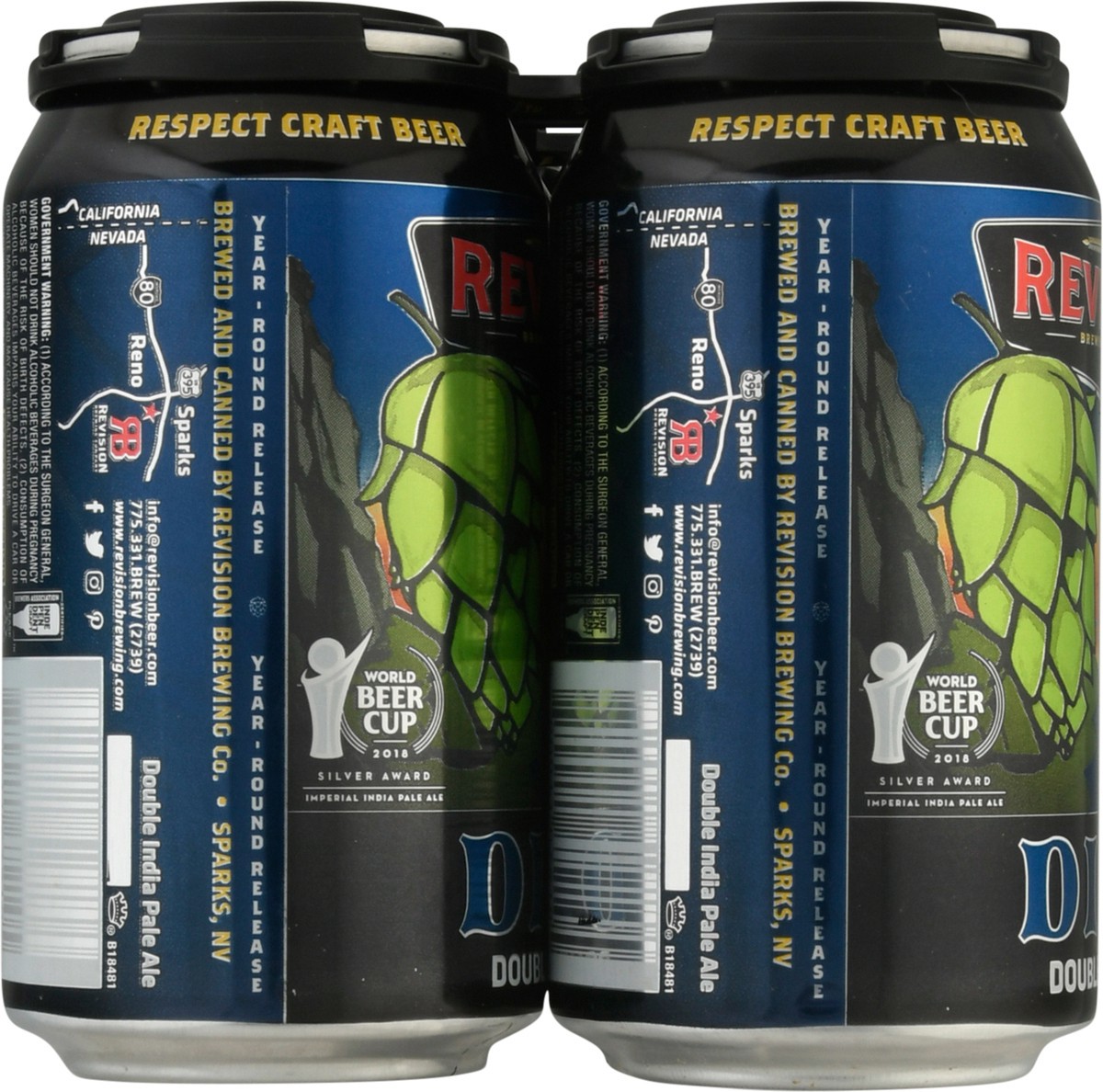 slide 8 of 11, Revision DIPA Doubled-Up IPA 6-12 fl oz Cans, 6 ct
