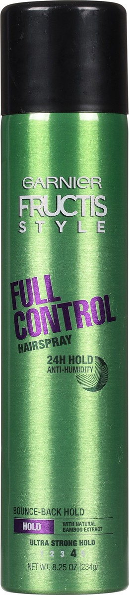 slide 6 of 9, Garnier Fructis Style Full Control Anti-Humidity Hairspray, Ultra Strong Hold, 8.25 oz