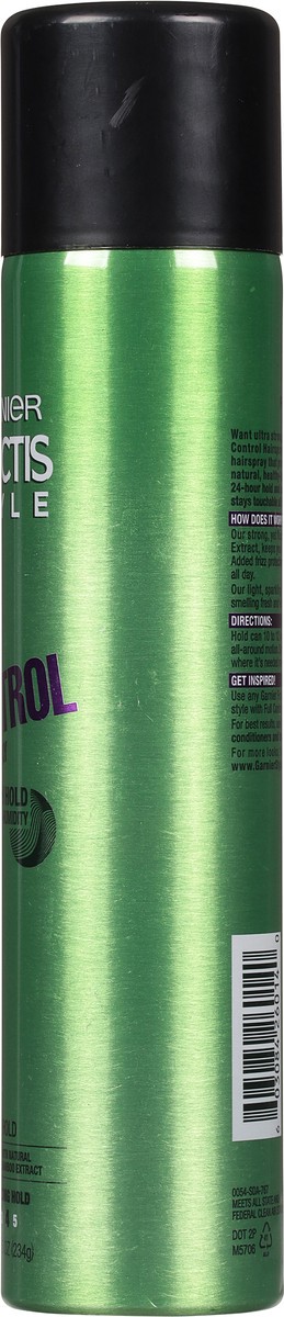 slide 8 of 9, Garnier Fructis Style Full Control Anti-Humidity Hairspray, Ultra Strong Hold, 8.25 oz