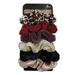 Halloween Scrunchies, Assorted Colors, 6 Count