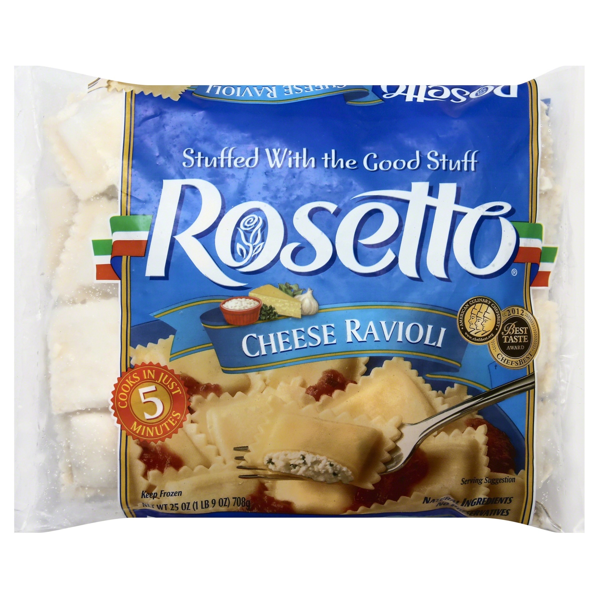 slide 1 of 5, Rosetto Cheese Ravioli, 25 oz