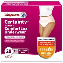 Walgreens Certainty Women's ComfortLux Underwear X-Large