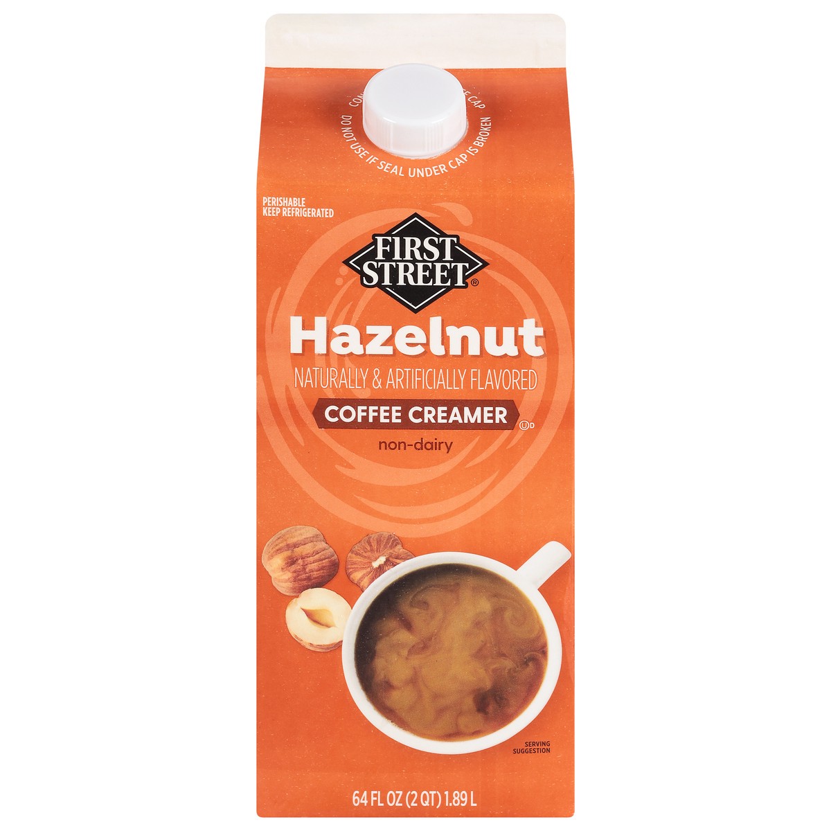 slide 5 of 13, First Street Hazelnut Creamer, 64 oz
