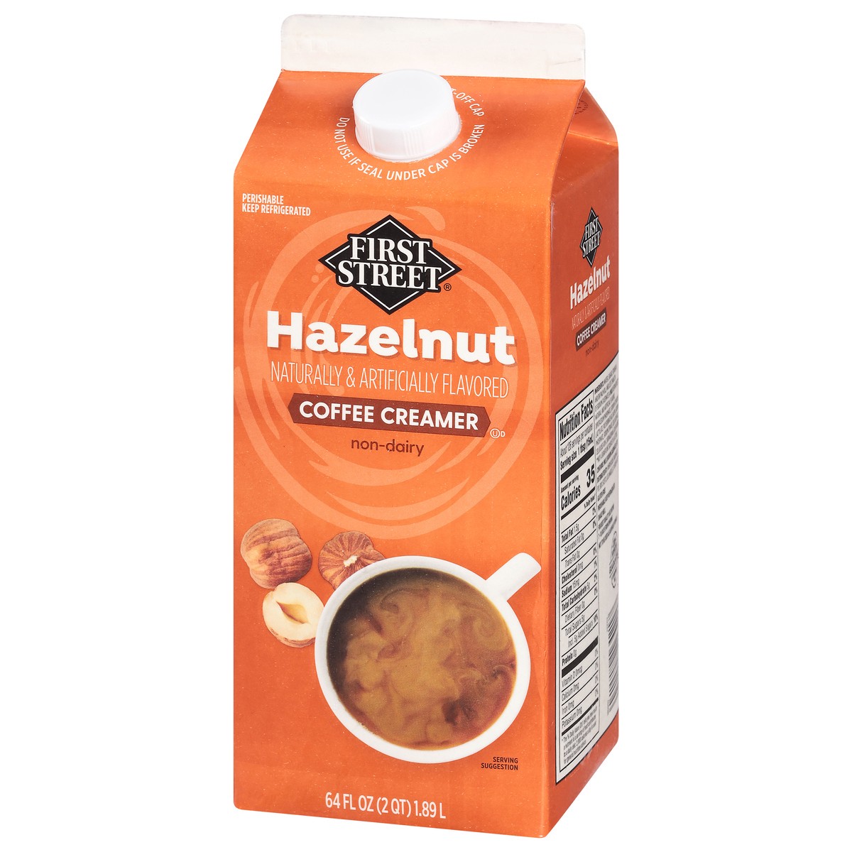 slide 9 of 13, First Street Hazelnut Creamer, 64 oz