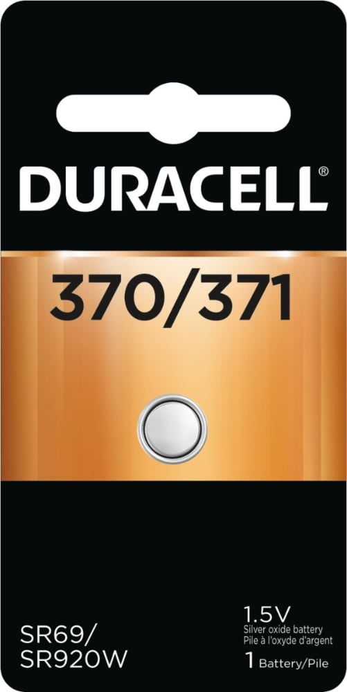 slide 1 of 1, Duracell 370/371 Silver Oxide Coin Battery, 1 ct