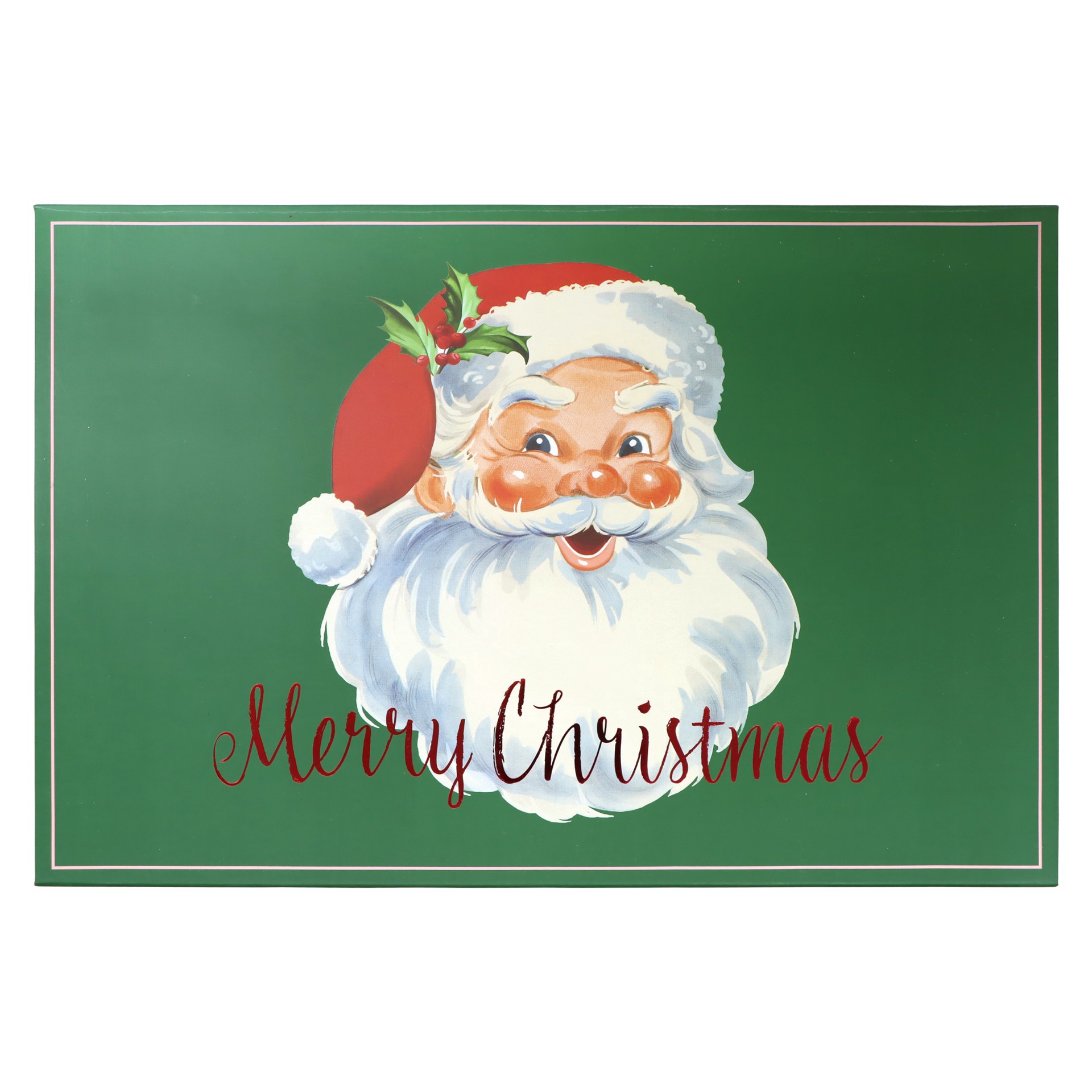slide 4 of 4, Large Santa Merry Christmas Decorative Box By Ashland, 17.01 in x 11.61 in x 5.2 in