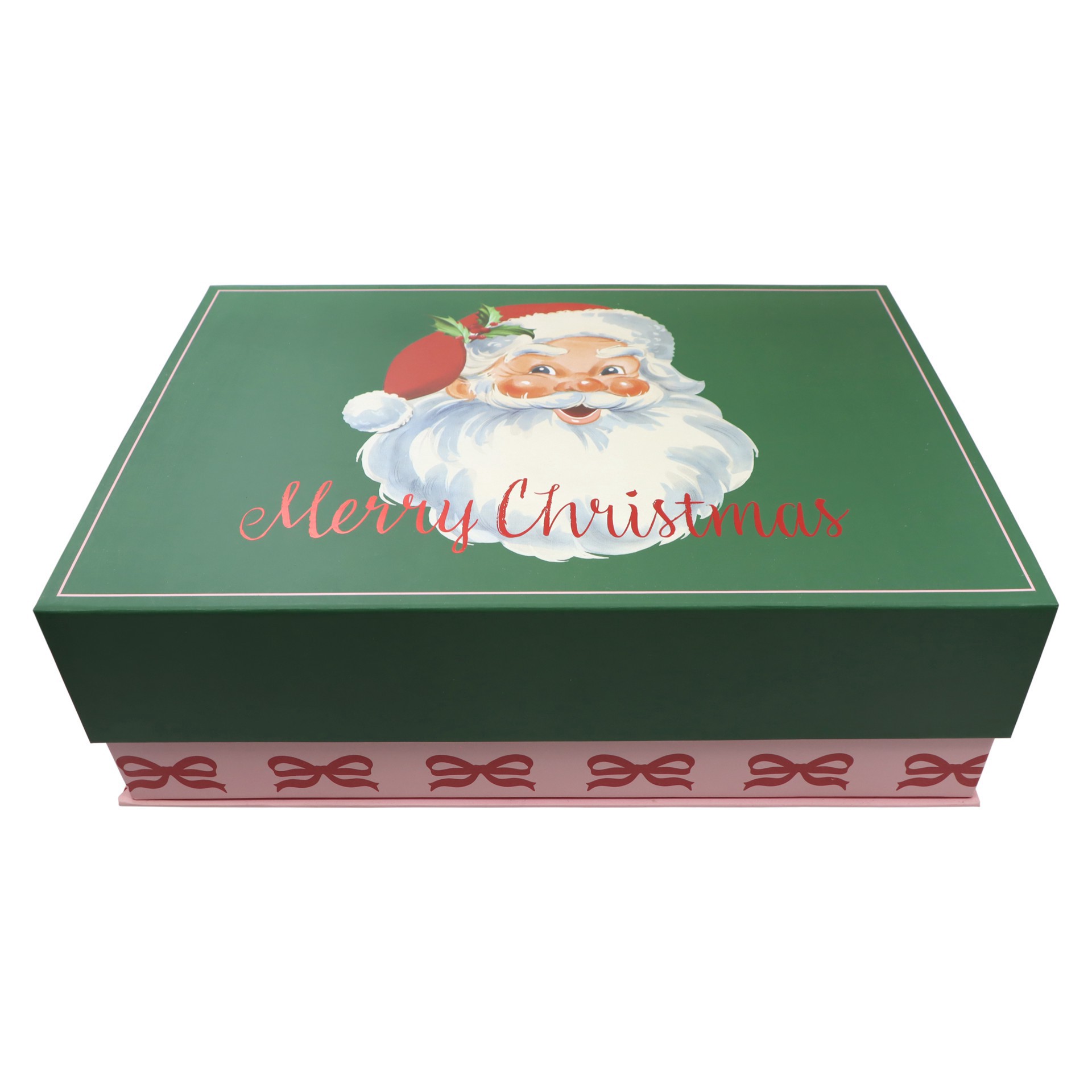slide 3 of 4, Large Santa Merry Christmas Decorative Box By Ashland, 17.01 in x 11.61 in x 5.2 in