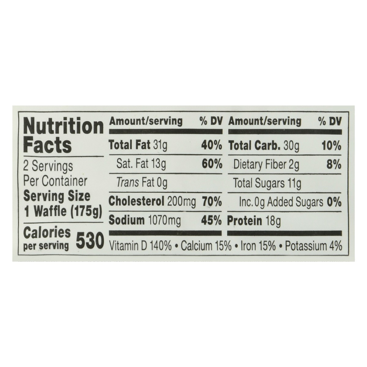 slide 8 of 12, Nordic Waffles Egg + Bacon Cheddar Waffle Sandwiches 2 ea, 