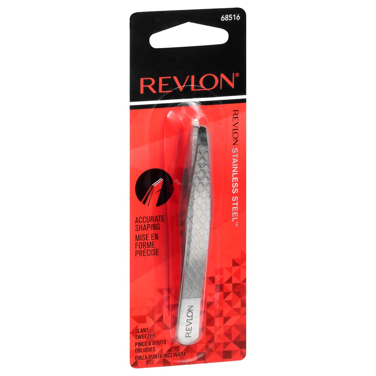 slide 7 of 9, Revlon Stainless Steel Slant Tweezer 1 ea, 1 ct