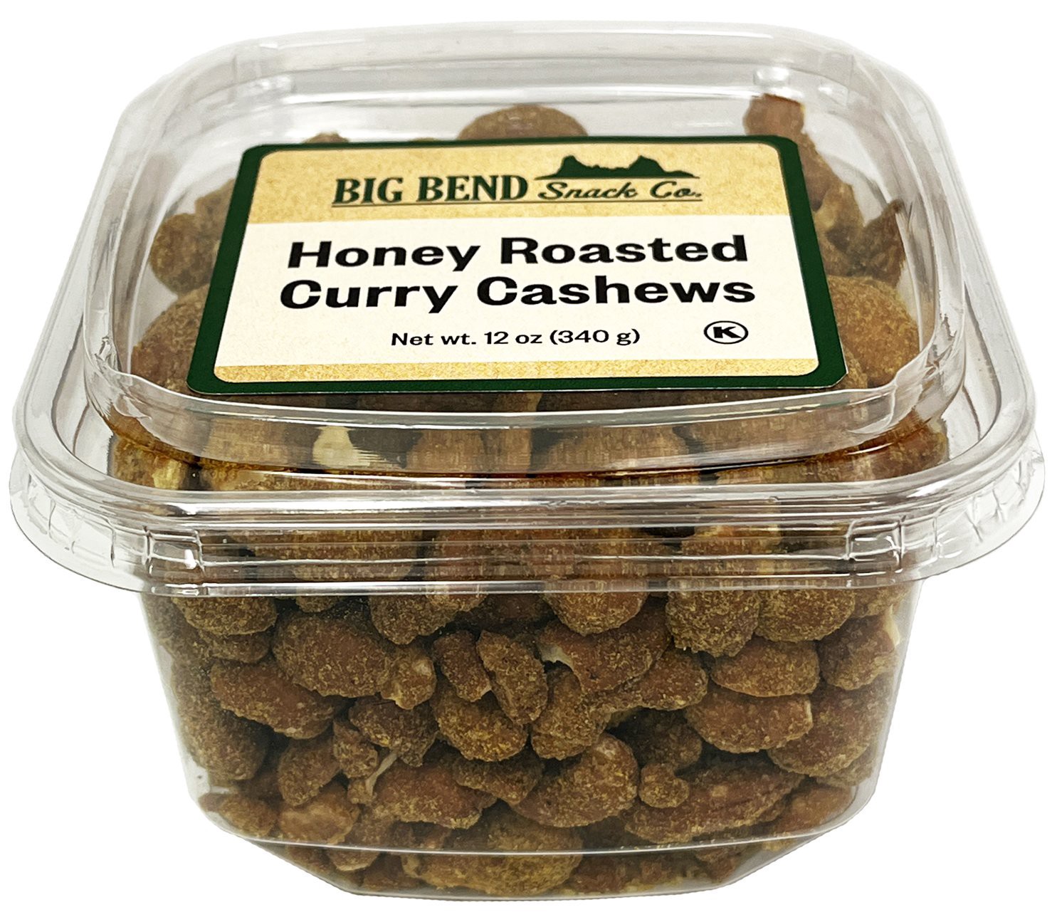 slide 1 of 1, Woodstock Farms Big Bend Snack Co. Honey Roasted Curry Cashews, 12 oz