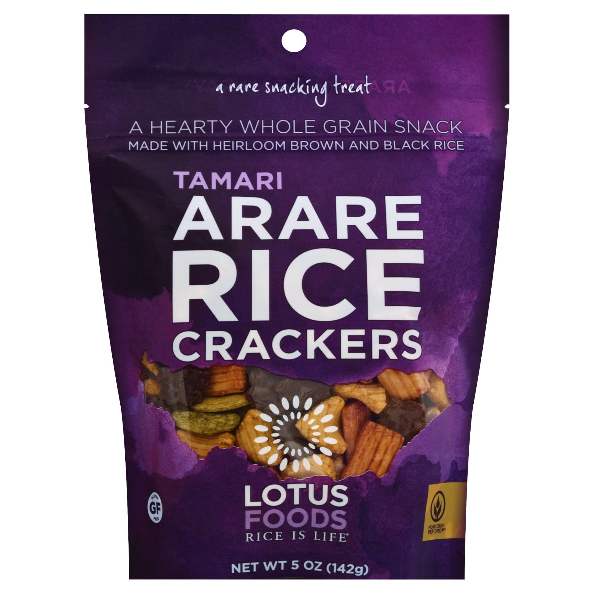 slide 1 of 2, Lotus Foods Tamari Arare Rice Crackers, 5 oz