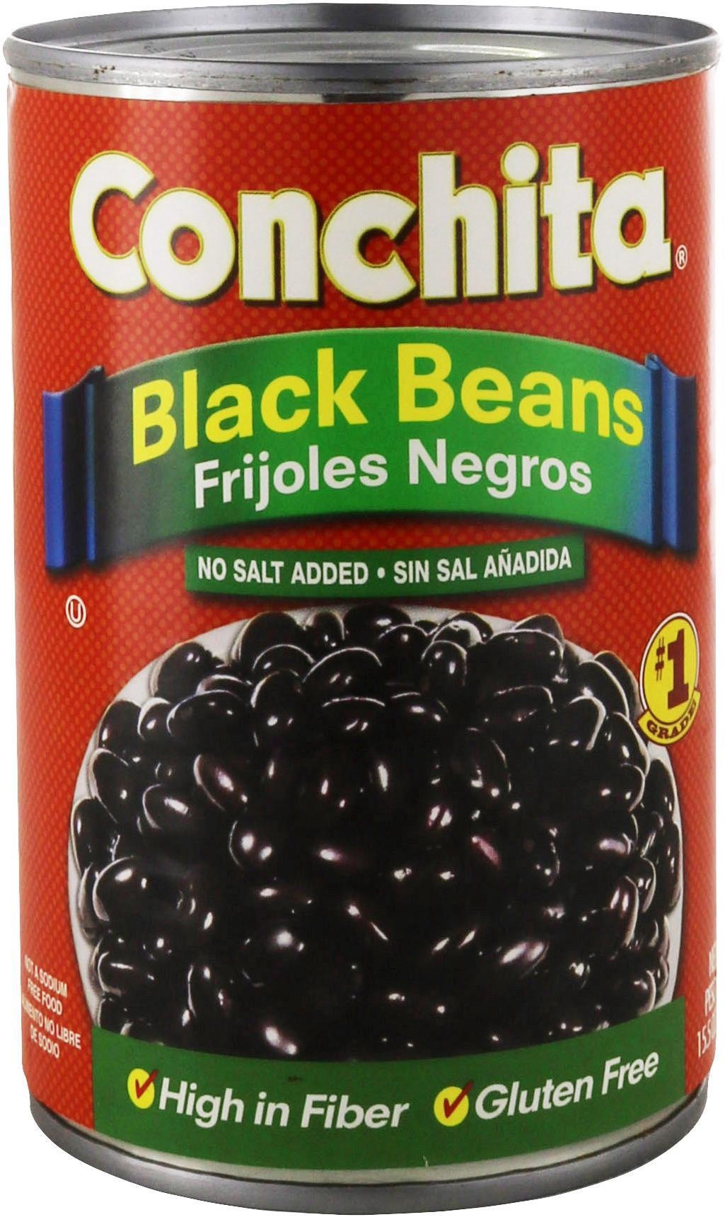 slide 1 of 1, Conchita Black Beans No Salt, 15 oz