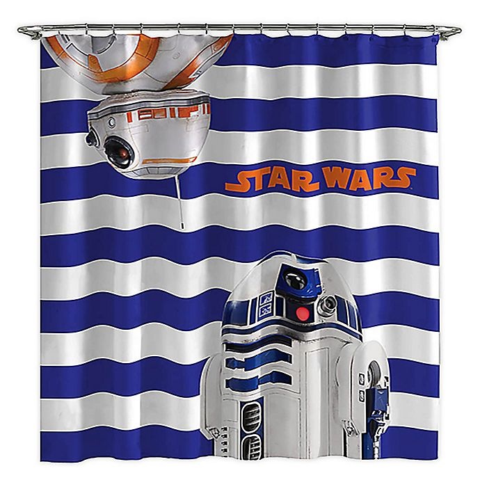 slide 1 of 1, Star Wars Droid Shower Curtain, 72 in