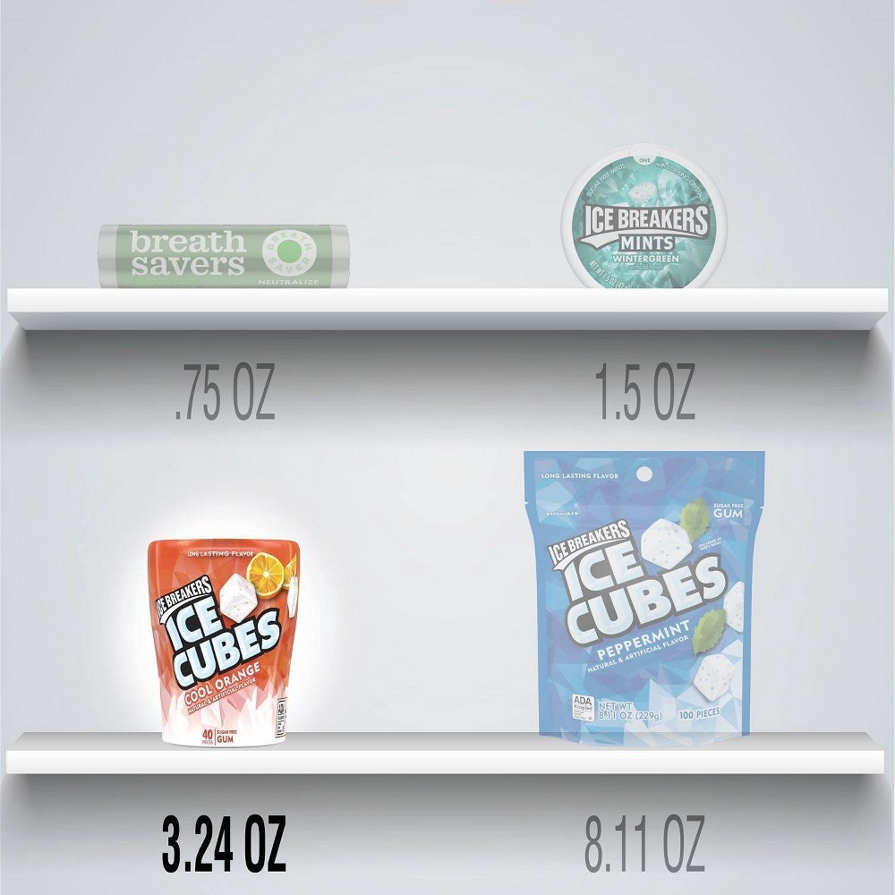 slide 3 of 4, Ice Breakers Cool Orange Ice Cubes Gum - 3.24oz, 3.24 oz