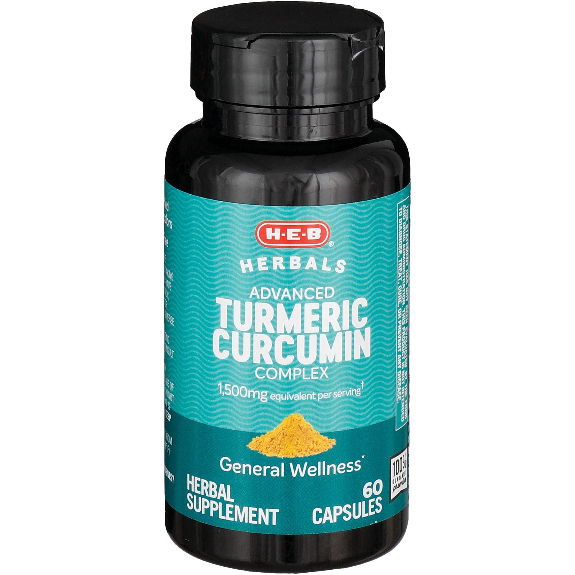slide 1 of 1, H-E-B Herbals Advanced Turmeric Curcumin Complex Capsules - 1,500 mg, 60 ct