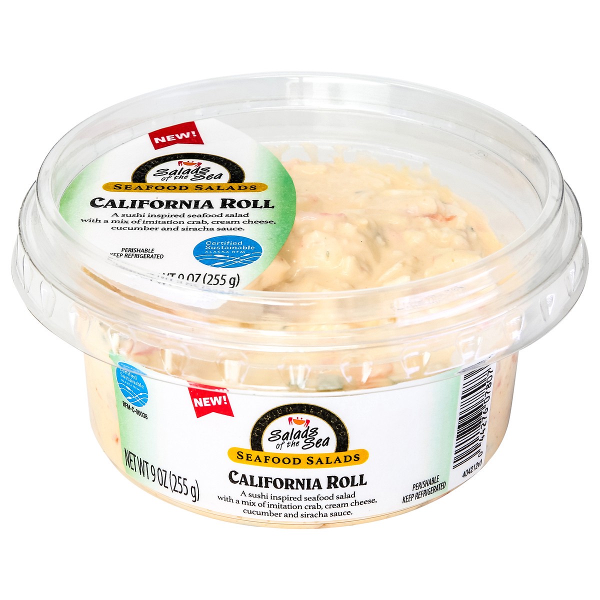 slide 3 of 15, Salads of the Sea California Roll Seafood Salad 9oz, 9 oz