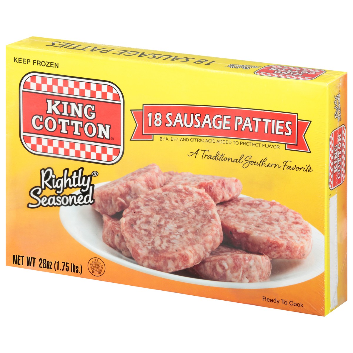 slide 7 of 14, King Cotton Breakfast Pork Patties, 28 oz