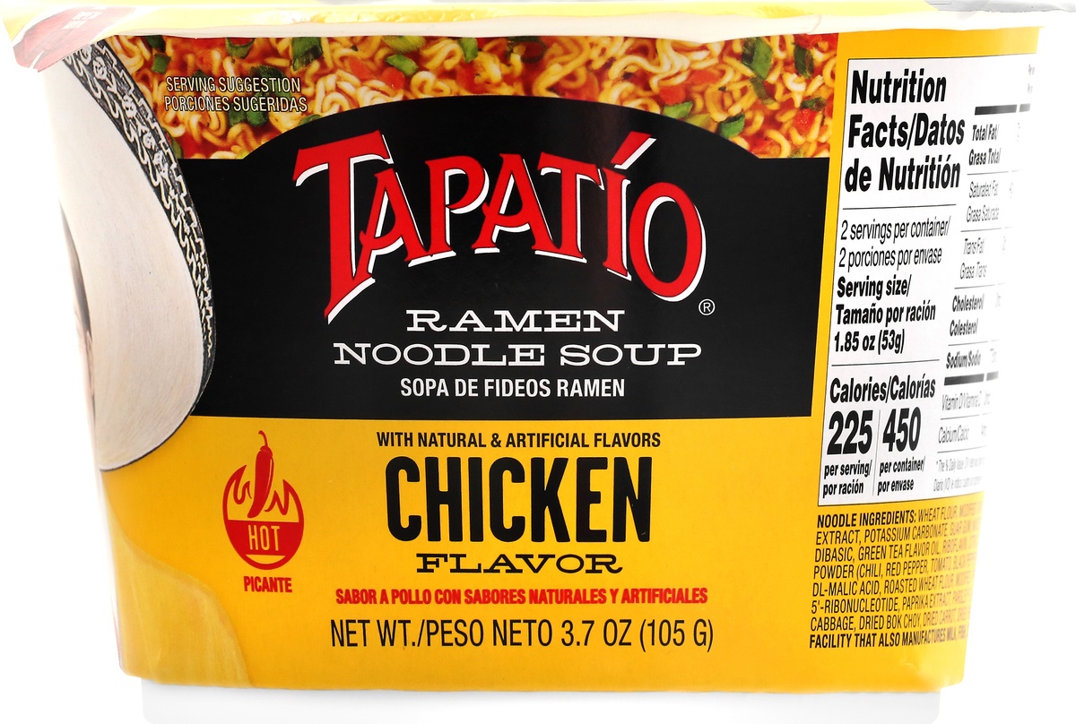 slide 9 of 11, Tapatio Ramen Noodle Soup, Chicken Flavor, 3.7 oz