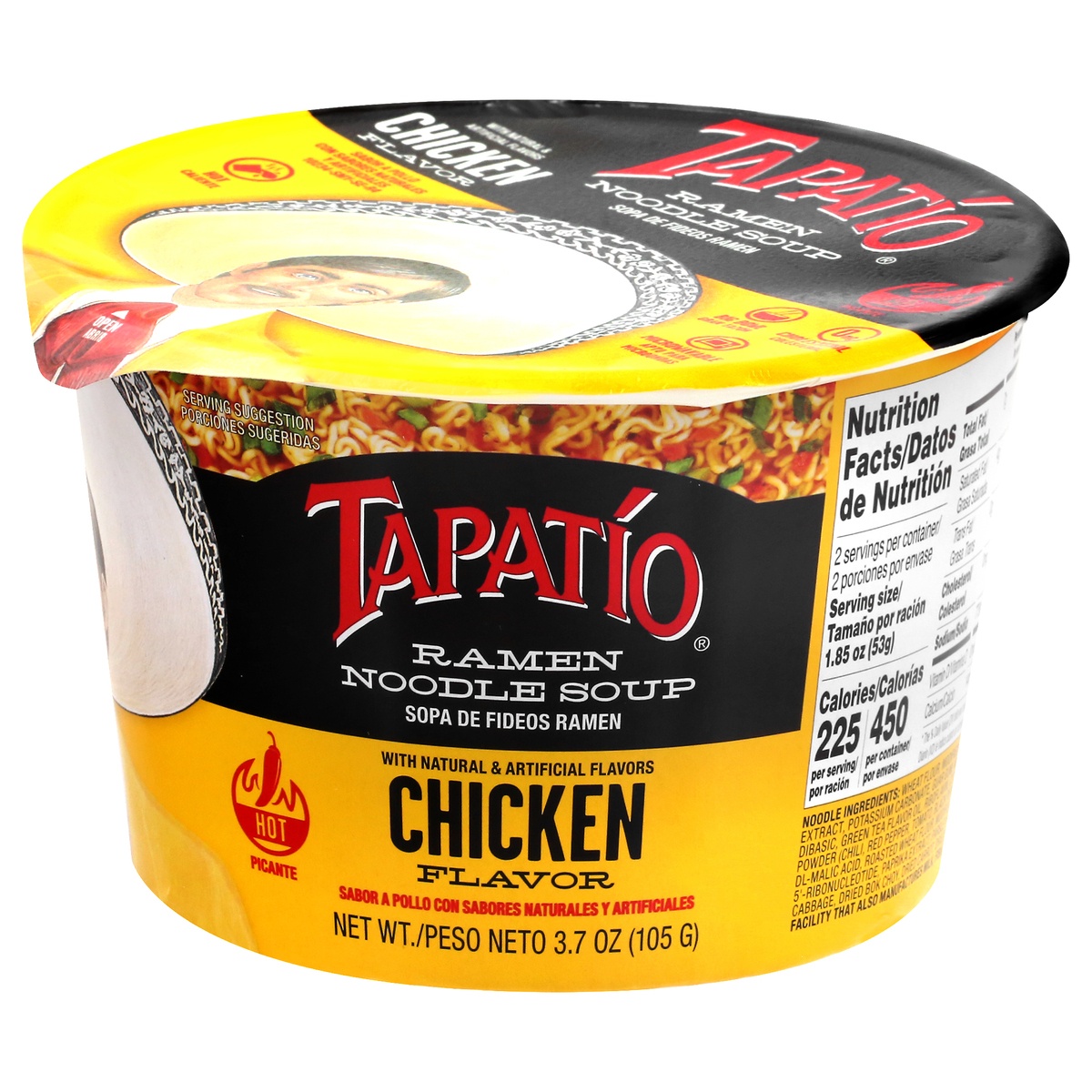 slide 11 of 11, Tapatio Ramen Noodle Soup, Chicken Flavor, 3.7 oz