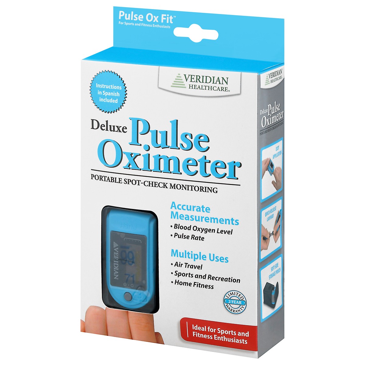 slide 7 of 11, Veridian Healthcare Deluxe Pulse Oximeter 1 ea, 1 ea