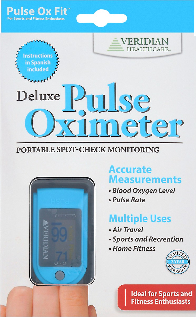 slide 9 of 11, Veridian Healthcare Deluxe Pulse Oximeter 1 ea, 1 ea