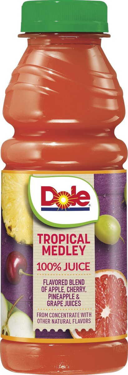 slide 5 of 10, Dole 100% Juice Flavored Blend Of Juices Tropical Fruit Punch - 15.2 oz, 15.2 oz