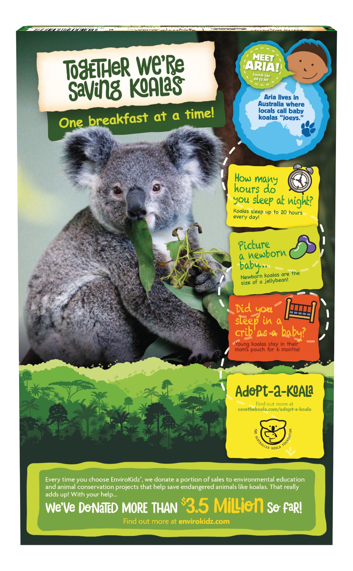 slide 3 of 3, Nature's Path Organic Nature's Path Envirokidz Organic Koala Crisp Cold Cereal 11oz Box, 11.5 oz