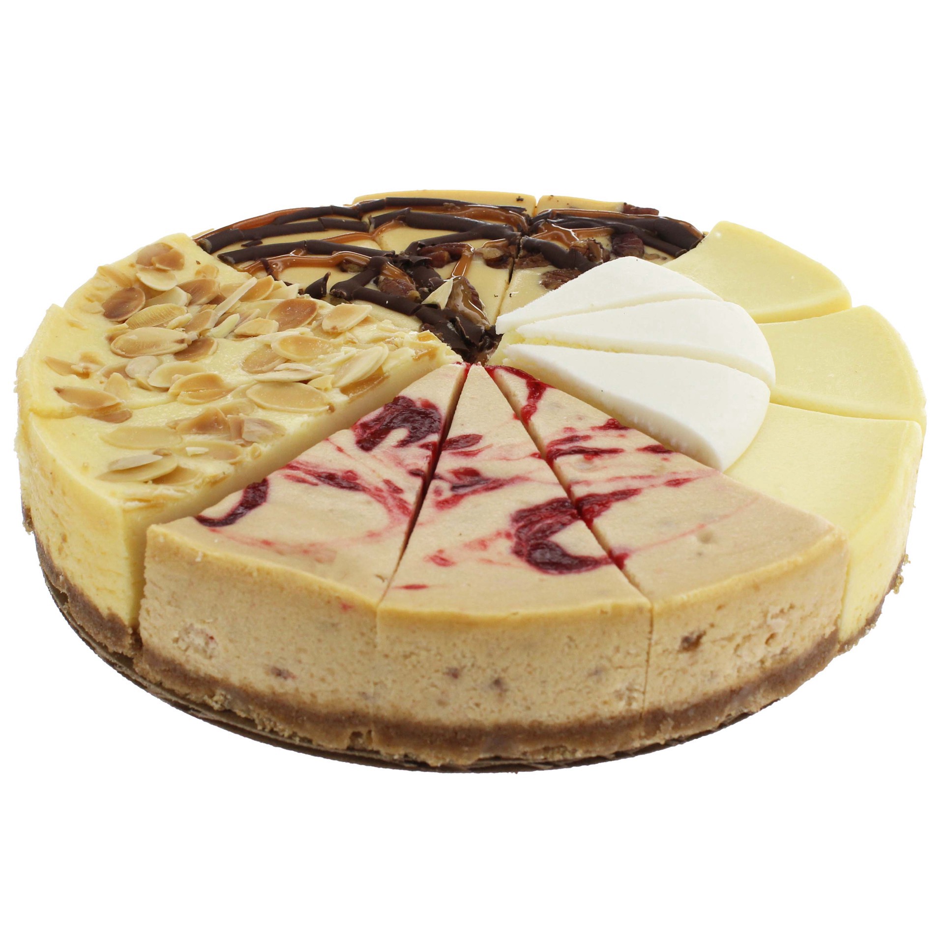 slide 1 of 1, H-E-B Bakery Assorted Cheesecake Wheel, 8 in