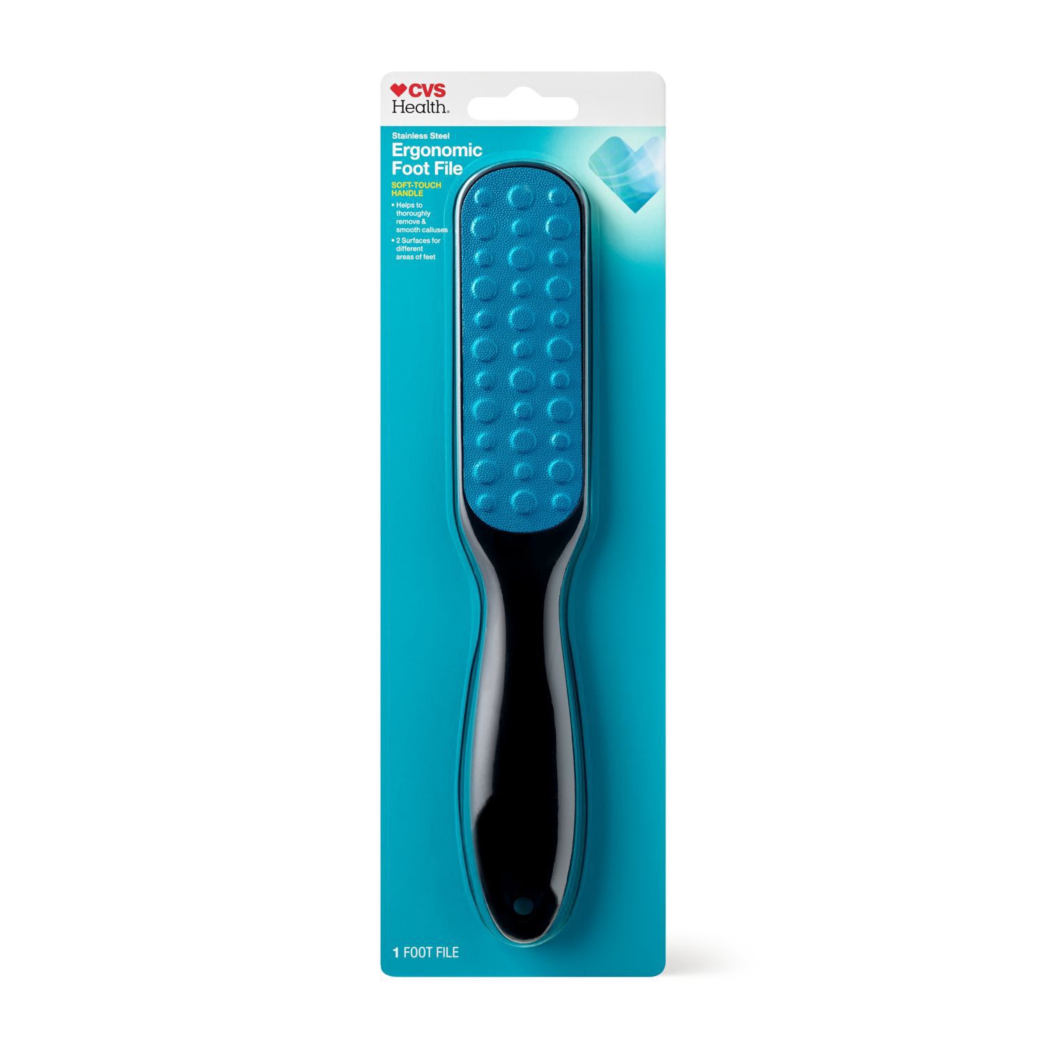 slide 1 of 1, CVS Health Ergonomic Foot File, 1 ct