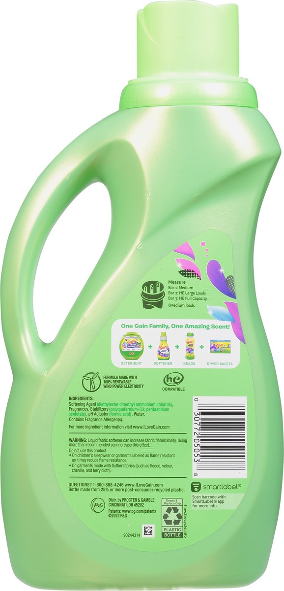 slide 5 of 9, Gain +Odor Defense Ultra Super Fresh Blast Fabric Softener 51 fl oz, 51 fl oz