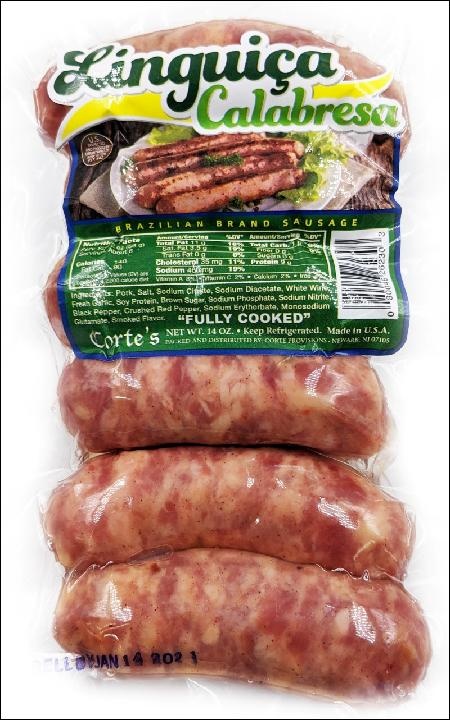 slide 1 of 1, Cortes Brazilian Linguica Calabresa, 14 oz