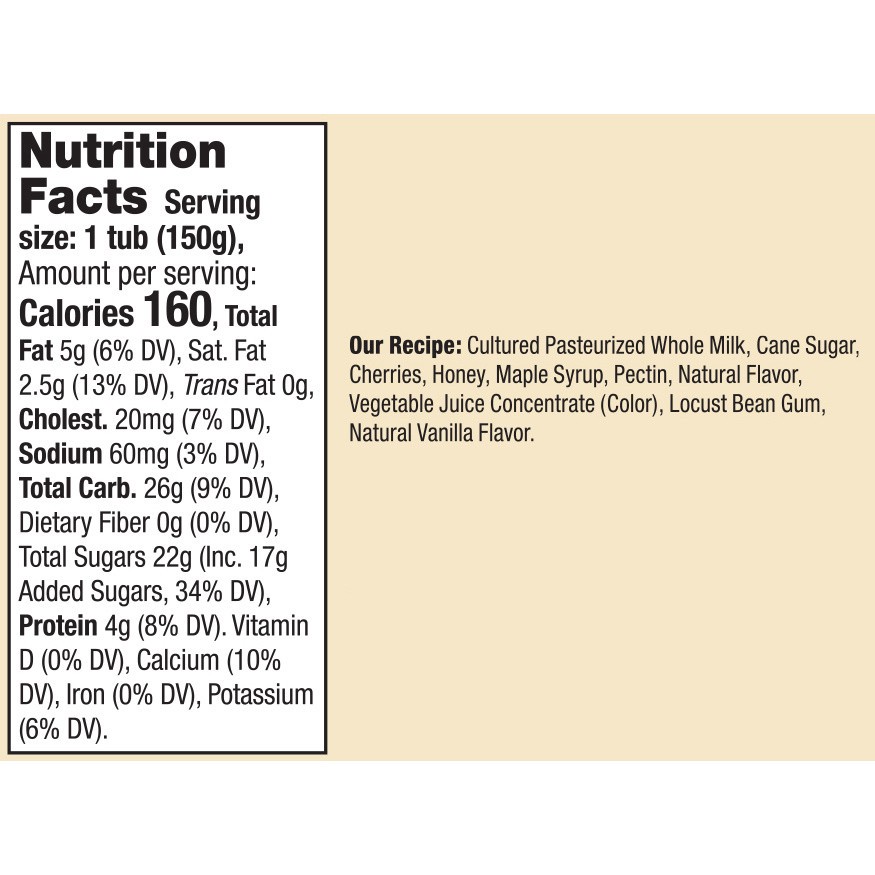 slide 3 of 5, Brown Cow Whole Milk Cherry Vanilla Yogurt, 5.3 fl oz