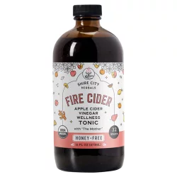 Fire Cider, Apple Cider Vinegar Wellness Tonic, Honey-Free Bottle, 32 Shots- 16 oz