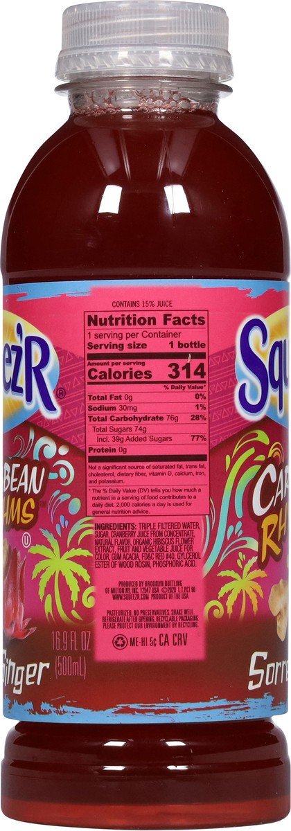 slide 12 of 14, Squeez r Caribbean Rhythms Sorrel Ginger - 16.9 fl oz, 14 oz