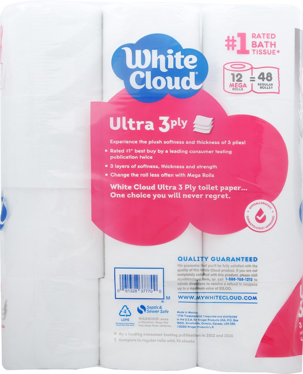 slide 11 of 12, White Cloud 3 Ply Ultra Bath Tissue 12 ea, 12 ct