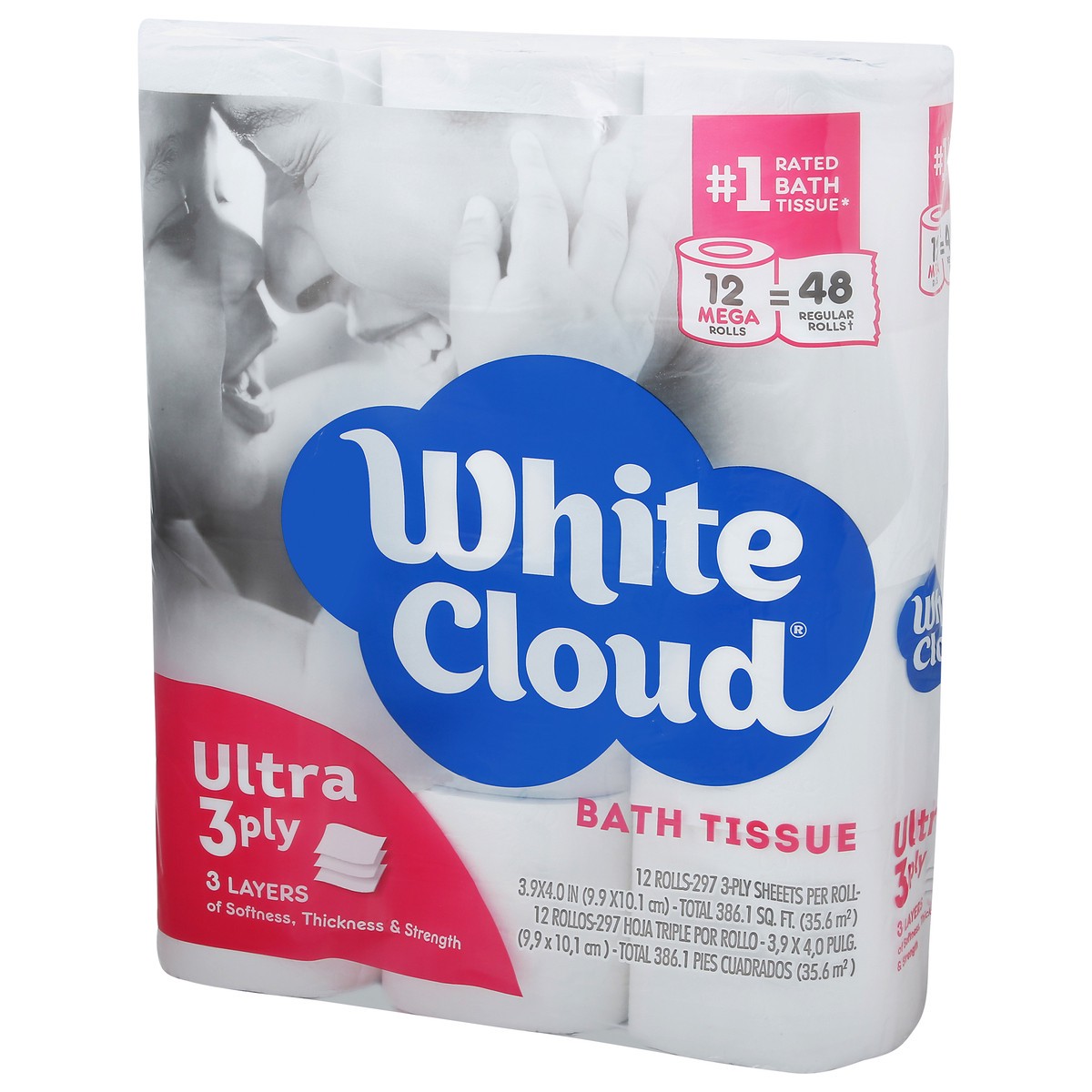 slide 12 of 12, White Cloud 3 Ply Ultra Bath Tissue 12 ea, 12 ct
