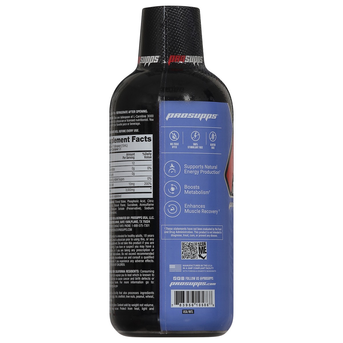 slide 8 of 15, ProSupps Blue Razz L-Carnitine 3000 16 fl oz, 16 fl oz