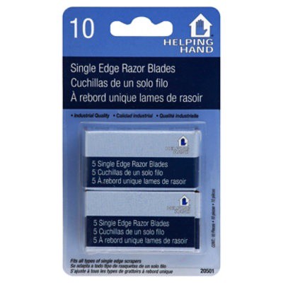 slide 1 of 2, Helping Hand Razor Blades 10 ea, 10 ct