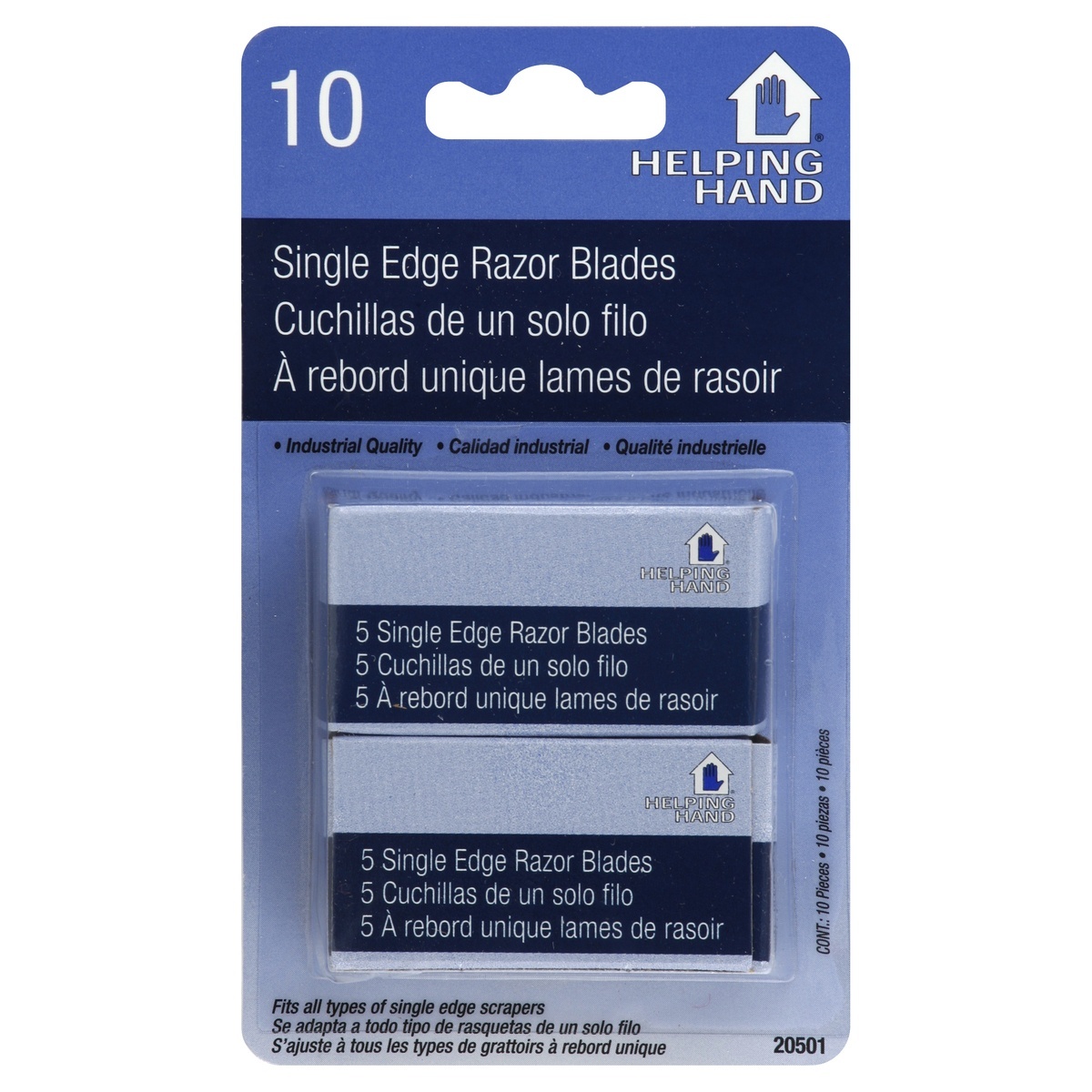 slide 1 of 2, Helping Hand Razor Blades 10 ea, 10 ct