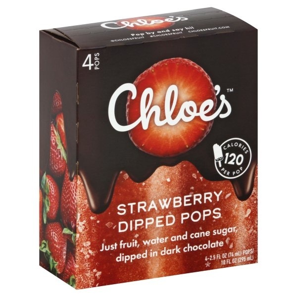 slide 1 of 1, Chloe's Strawberry Dipped Pops, 4 ct