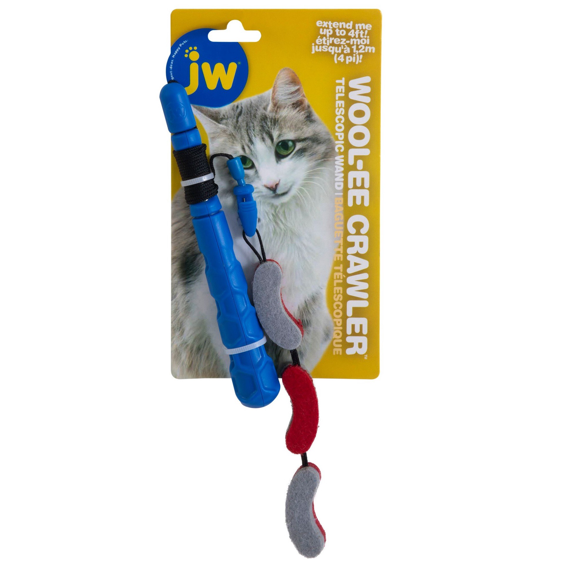 slide 1 of 1, Jw Pet Co JW Pet Telescopic Felt Crawler Wand Cat Toy, MED