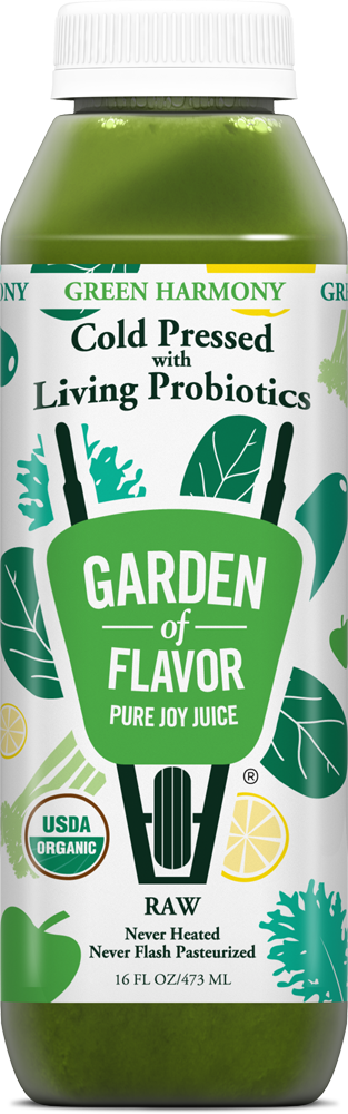 slide 1 of 1, Garden Of Flavor Organic Green Harmony Cold-Pressed Juice With Probiotics - 16 fl oz, 16 fl oz